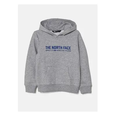 Dětská mikina The North Face VARSITGRAPHIC RELAXED HOODIE šedá barva, 96183963