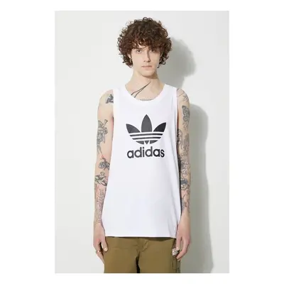 Bavlněný top adidas Originals Adicolor Classics Trefoil Tank bílá 84010235