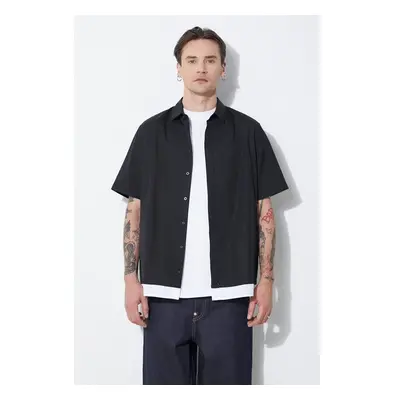 Bavlněná košile Neil Barrett Loose Double Layer Short Sleeve Shirt 91783064