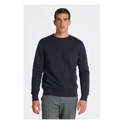 MIKINA GANT EMBOSSED SWEAT C-NECK EVENING BLUE 84682268