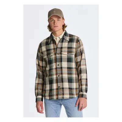 KOŠILE GANT HEAVY TWILL CHECK OVERSHIRT PUTTY 84796922