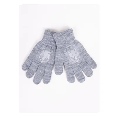 Yoclub Kidss Boys Five-Finger Gloves With Reflector RED-0237C-AA50-003 74836883