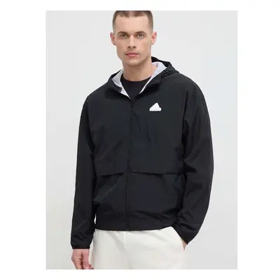 Bunda adidas pánská, černá barva, přechodná, oversize, IR5192 90099378