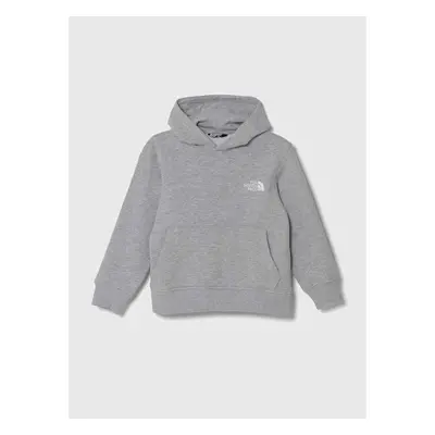 Mikina The North Face OVERSIZED HOODIE šedá barva, s kapucí, melanžová 91547143