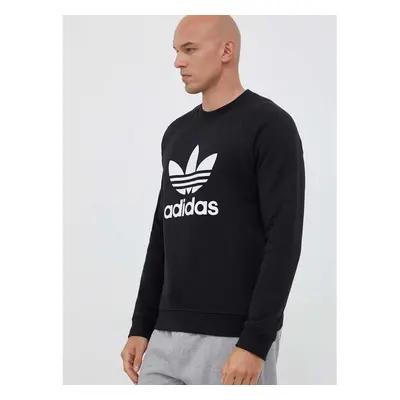 Bavlněná mikina adidas Originals pánská, černá barva, s potiskem 83677839