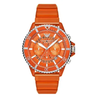 Hodinky Emporio Armani oranžová barva 83892712