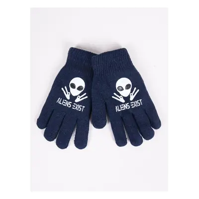 Yoclub Kidss Gloves RED-0201C-AA5A-002 Navy Blue 74670240