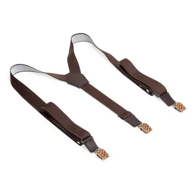 BeWooden Kožené šle Trio Suspenders s dřevěnými detaily 39036613