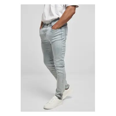 Pánské džíny Urban Classics Slim Fit Zip Jeans - světle modré 86435419