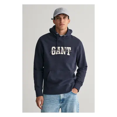 MIKINA GANT ARCH SCRIPT HOODIE EVENING BLUE 90244860