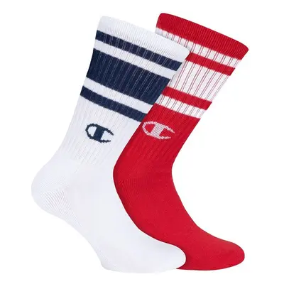 Ponožky CHAMPION CREW SOCKS LEGACY FASHION 2ks bílá červená 93422194