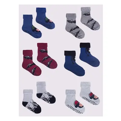 Yoclub Kidss Terry Socks Anti Slip ABS 6-Pack SKF-0005C-AA0A-003 87880765