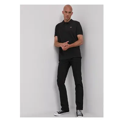 Polo tričko Levis pánské, černá barva, hladké, 35883.0007-Blacks 62162900