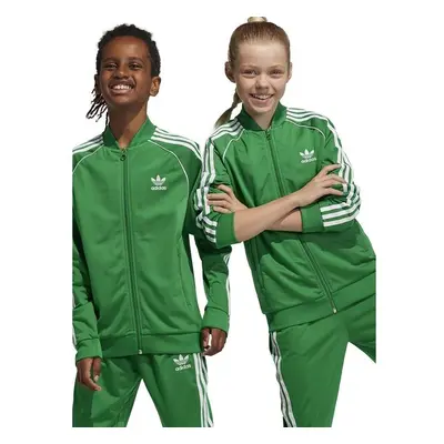 Dětská mikina adidas Originals zelená barva, s aplikací 83827398