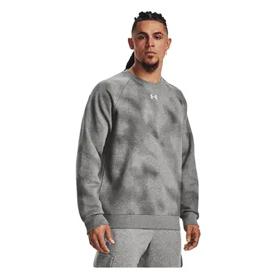 Mikina Under Armour Rival Fleece Printed Crew Castlerock Light Heather 91030168