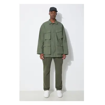 Bavlněná bunda Engineered Garments BDU zelená barva, oversize, OR174 91607149