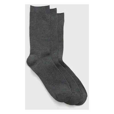 Ponožky GAP Basic Crew Socks 3-Pack Heather Grey Universal 91764309