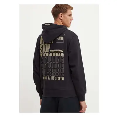 Bavlněná mikina The North Face Coordinates Hoodie pánská, černá barva, 95326130