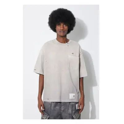 Bavlněné tričko Maison MIHARA YASUHIRO Sun Faded Tee béžová barva, 92784912