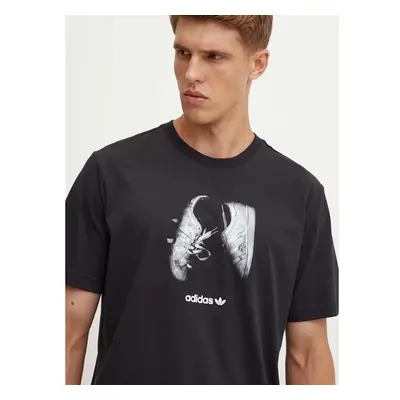 Bavlněné tričko adidas Originals černá barva, s potiskem, IY3431 95052645