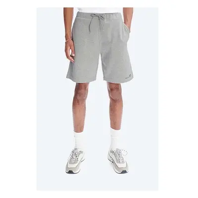 Bavlněné šortky A.P.C. Item Short COEAS-H10148 BLACK šedá barva 84020109