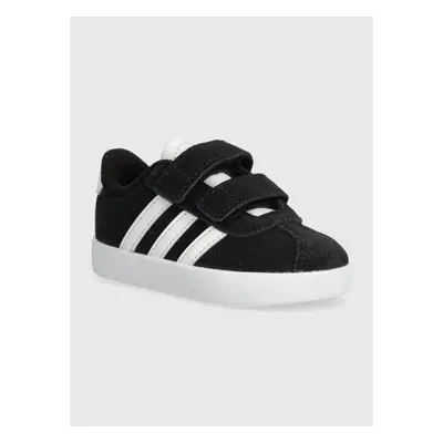 Dětské semišové sneakers boty adidas VL COURT 3.0 CF I černá barva 90526431