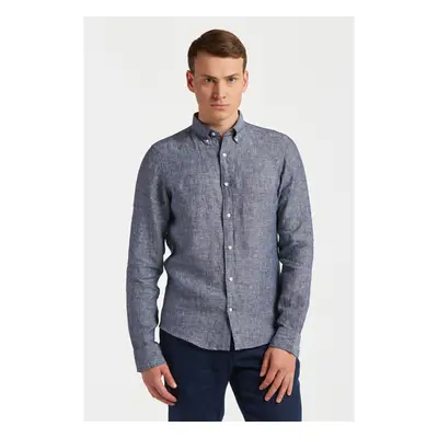 KOŠILE GANT SLIM LINEN SHIRT MARINE 78425264