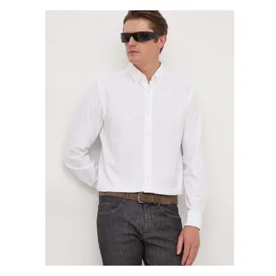 Košile BOSS bílá barva, regular, s límečkem button-down, 50508914 87953443