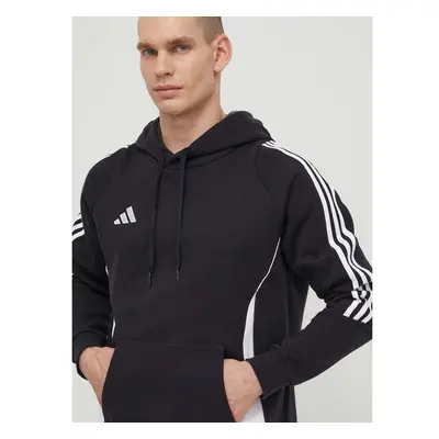 Tepláková mikina adidas Performance Tiro 24 černá barva, s kapucí, s 91546973