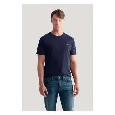 TRIČKO GANT REG SHIELD SS T-SHIRT EVENING BLUE 84605847