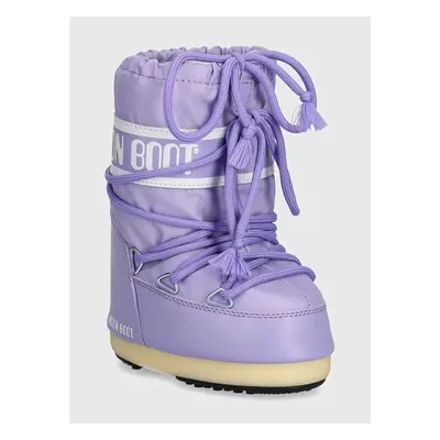 Dětské sněhule Moon Boot ICON NYLON fialová barva, 80D1400440 95882407