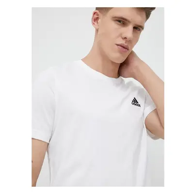 Bavlněné tričko adidas bílá barva, IC9286 76863036