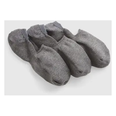 Ponožky GAP No Show Socks 3-Pack Grey S/M 91764305