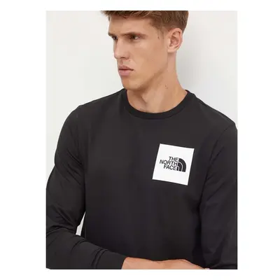 Tričko dlouhým rukávem The North Face L/S Fine Tee černá barva, 95223872