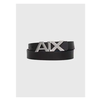 Kožený pásek Armani Exchange pánský, černá barva 95240403