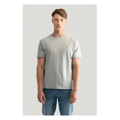 TRIČKO GANT REG SHIELD SS T-SHIRT GREY MELANGE 84605844