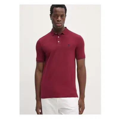 Polo tričko Polo Ralph Lauren vínová barva, 710941439 96248183