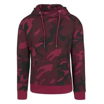 URBAN CLASSICS High Neck Camo Hoody - burgundy camo 71843515