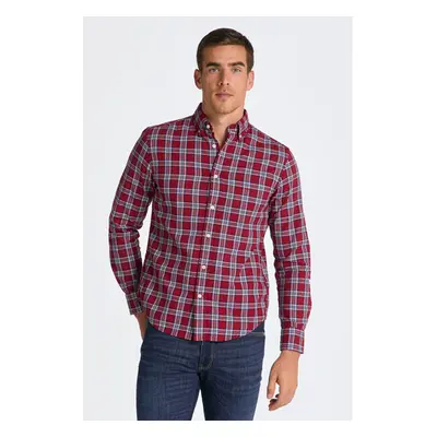 KOŠILE GANT REG UT ARCHIVE OXFORD CHECK SHIRT MAHOGANY RED 84606376