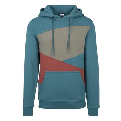 Mikina Urban Classics Zig Zag Hoody - teal/rusty/army green 66048186