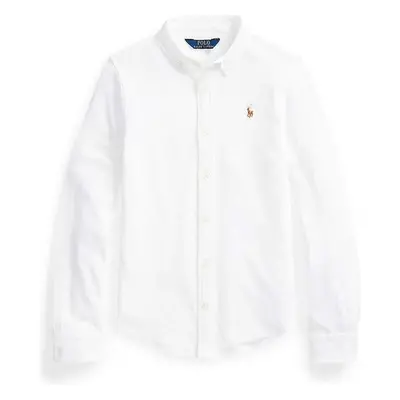 Dětská bavlněná košile Polo Ralph Lauren bílá barva, 313901132002 95060911