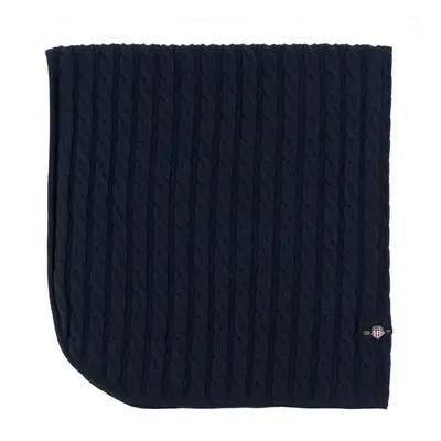 DEKA GANT COTTON CABLE SHIELD BLANKET EVENING BLUE 82704448