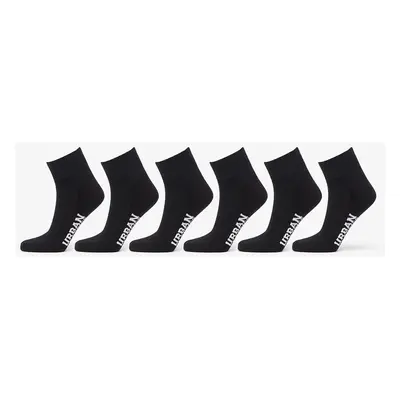 Ponožky Urban Classics High Sneaker Socks 6-Pack Black 35-38 87312928