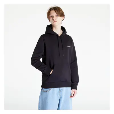 Mikina Carhartt WIP Hooded Script Embroidery Sweat Black/ White S 87313821