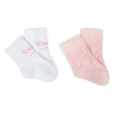 Kojenecké ponožky Kenzo Kids 2-pack růžová barva 89453626