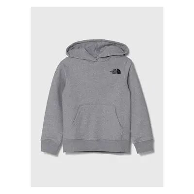 Dětská mikina The North Face NEW GRAPHIC HOODIE šedá barva, s kapucí, 89187587