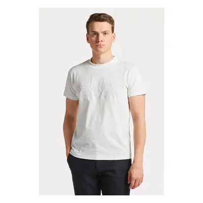 TRIČKO GANT REG TONAL SHIELD SS T-SHIRT EGGSHELL 89791858