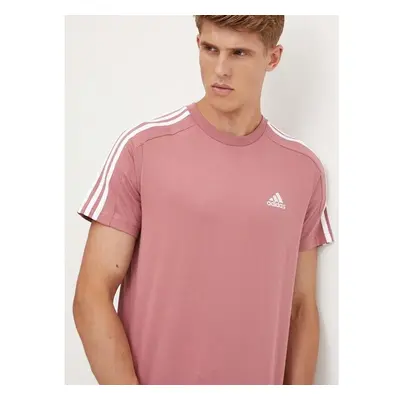 Bavlněné tričko adidas Essentials růžová barva, s aplikací, IX0157 95223955