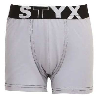 Dětské boxerky Styx sportovní guma světle šedé (GJ1067) 6-8 let 66713256