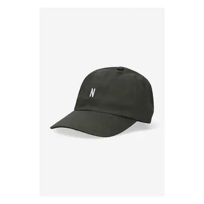 Bavlněná baseballová čepice Norse Projects Twill Sports Cap zelená 85159596